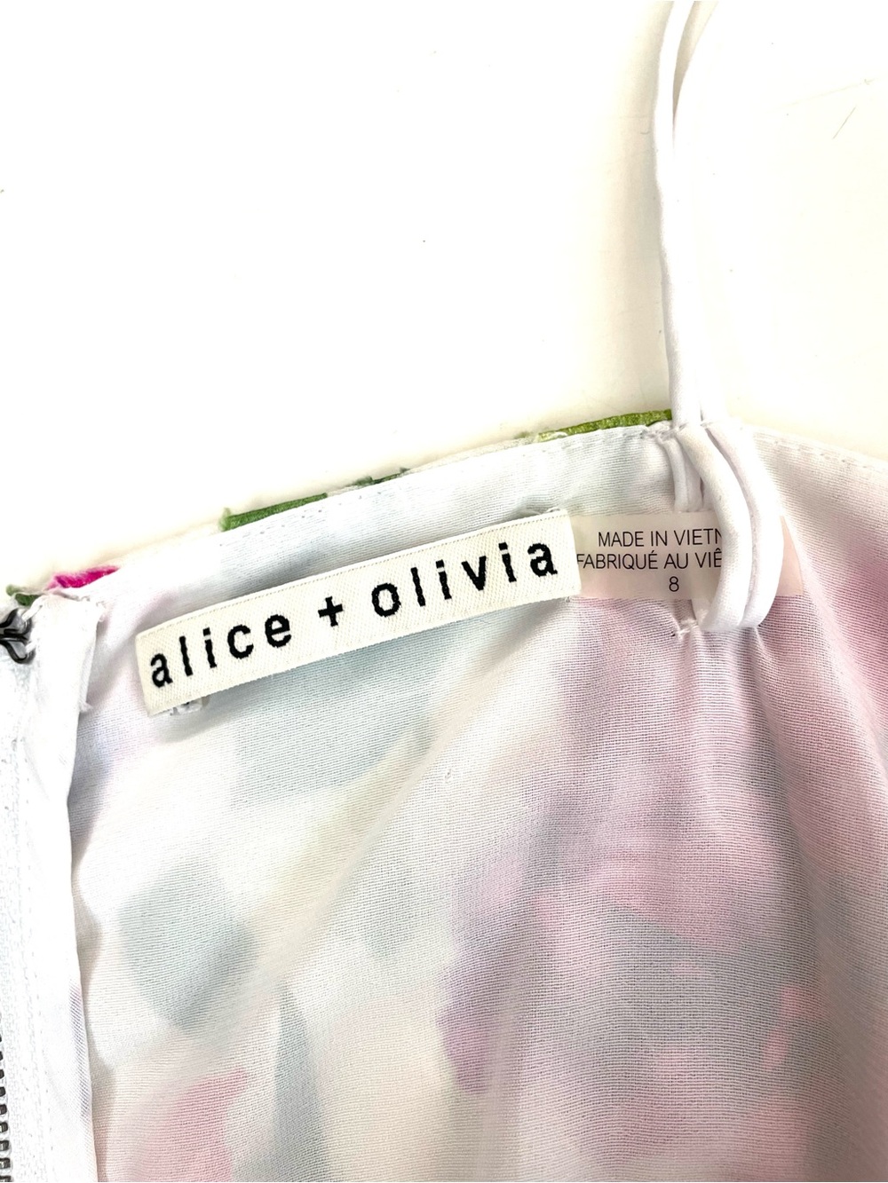 Alice + Olivia White Floral Midi Slip Dress with Multicolor Bouquet - Picture 7 of 13